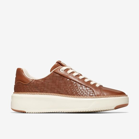 Cole Haan Shoes - Cole Haan GrandPro Topspin Leather Sneakers – Brown Woven | Women's Size 10